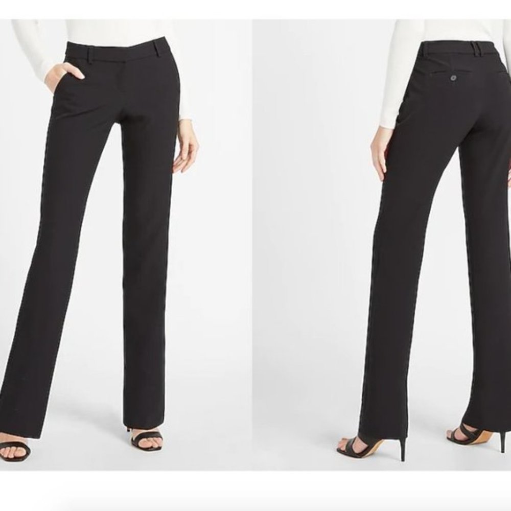 Express Editor Black Work Career Office Trouser Dress Pants 4